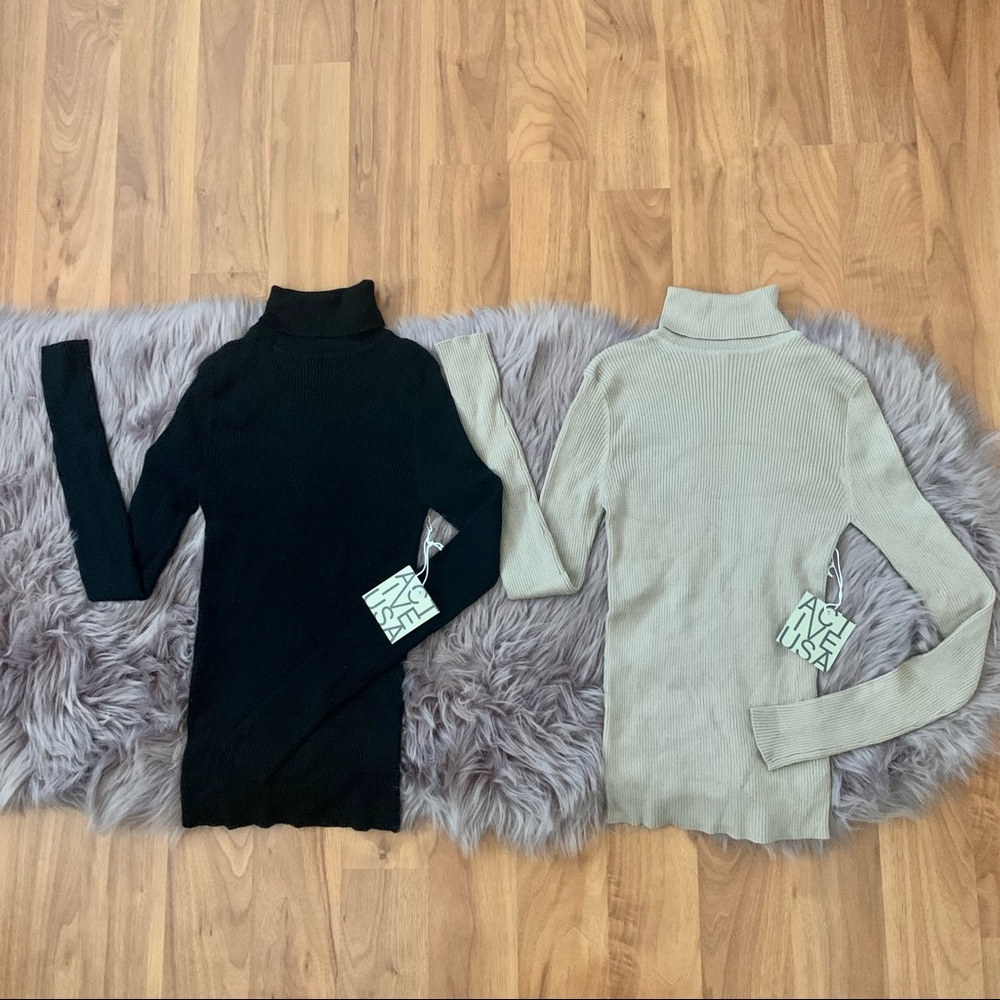 BUNDLE NWT Active USA Ribbed Turtleneck